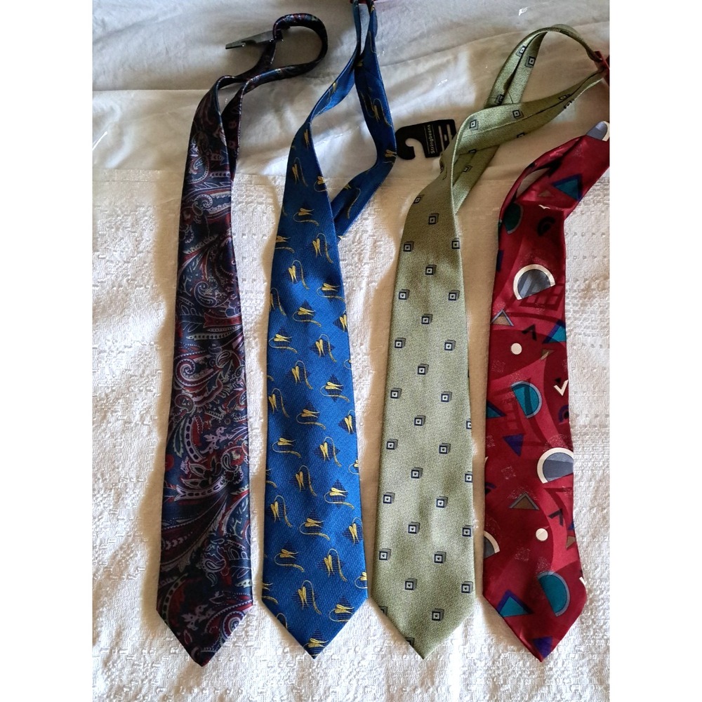 Haggar Elittee Concerto Men's Necktie Tie Lot Of 4